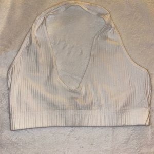 White halter bralette MISSGUIDED